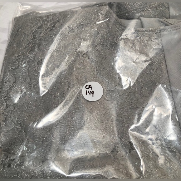 Chicos Silver Foil Lace Contemporary Basic Knit Tank Top Size 1 Small - Picture 12 of 16